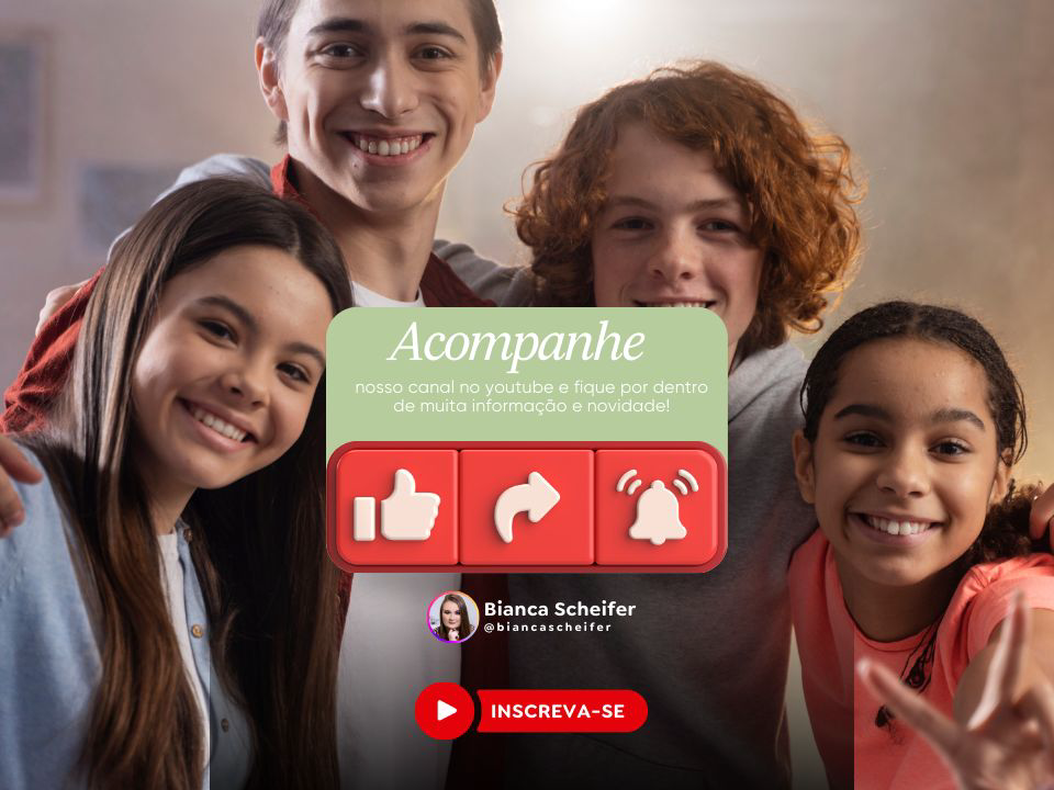 Post convidando o público a acompanhar o perfil de Bianca Scheifer